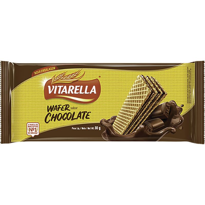 Biscoito Wafer Vitarella Chocolate 80g