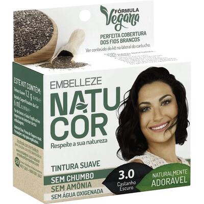 Tintura Natucor 3.0 Castanho Escuro 1 kit