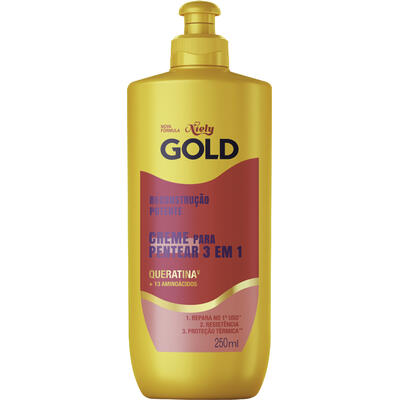 Creme para Pentear Niely Gold Reconstrução Potente Frasco 250ml