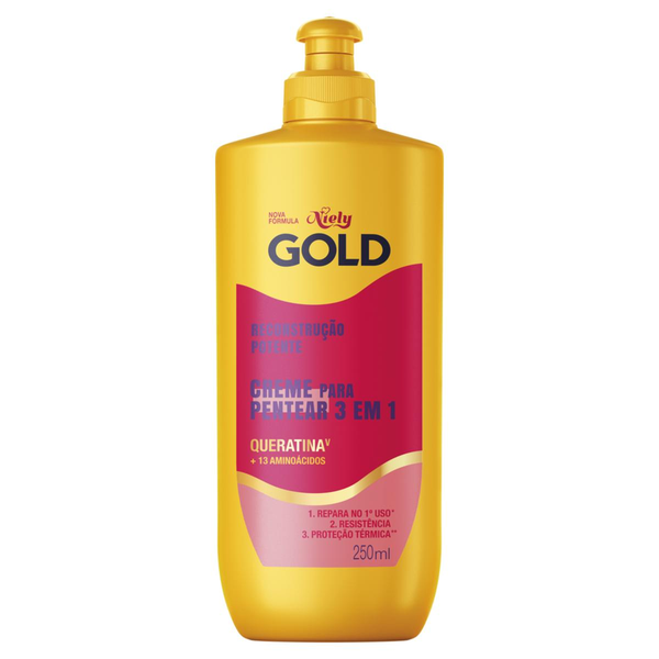Creme para Pentear Niely Gold Reconstrução Potente Frasco 250ml