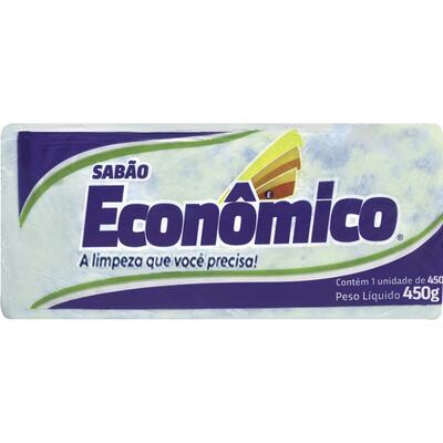Sabão em Pedaço Marmorizado Econômico Azul 450g