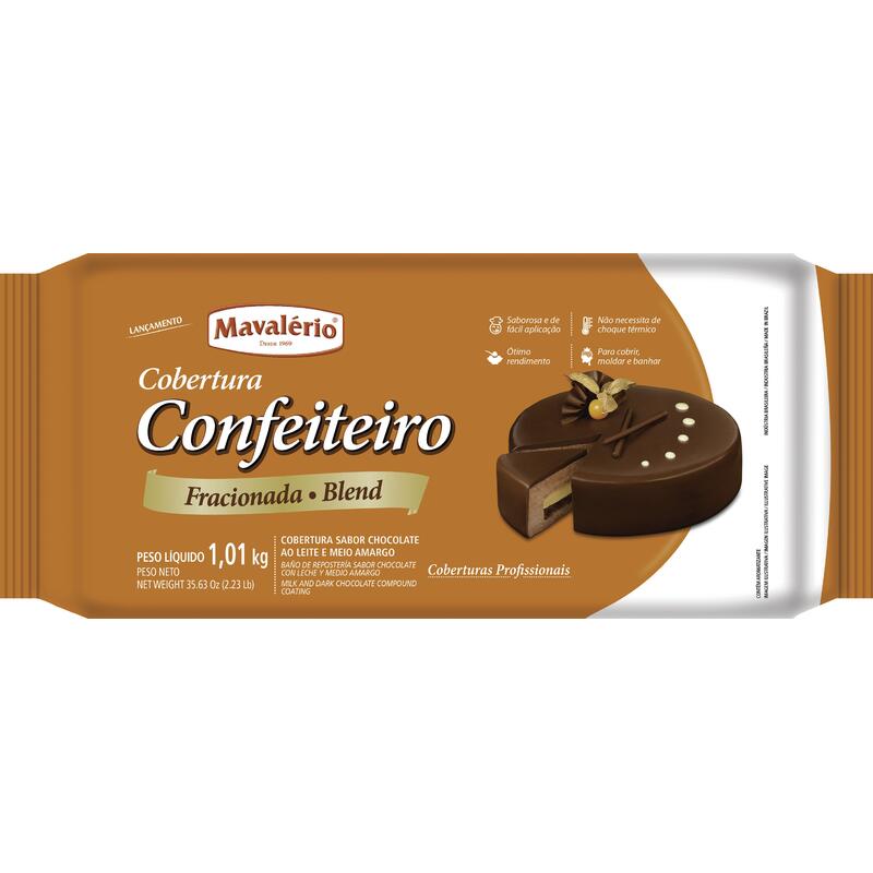 Cobertura de Chocolate Mavalério Confeiteiro Blend 1,010kg