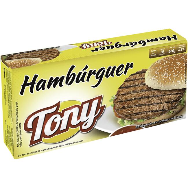 Hambúrguer Tony Carne Bovina/Aves 560g