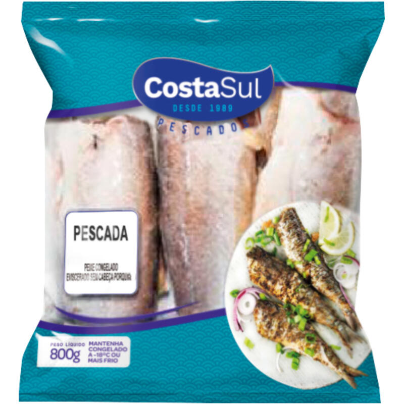 Peixe Pescadinha Costa Sul Eviscerada Congelado 800g