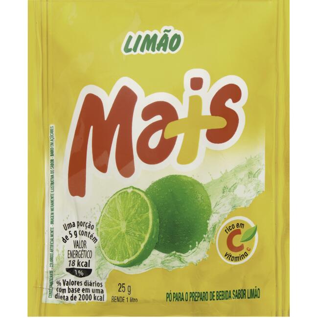 Refresco em Pó Mais Limão 25g