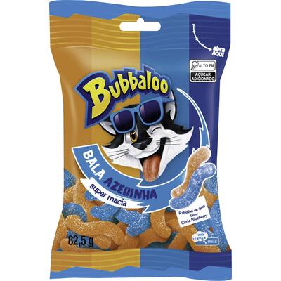 Bala Macia Bubbaloo Citric Blueberry Mix 82,5g