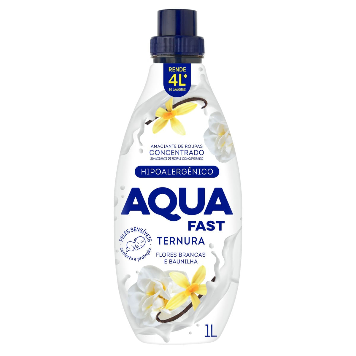 Amaciante de Roupa Concentrado AQUAFAST Ternura 1L