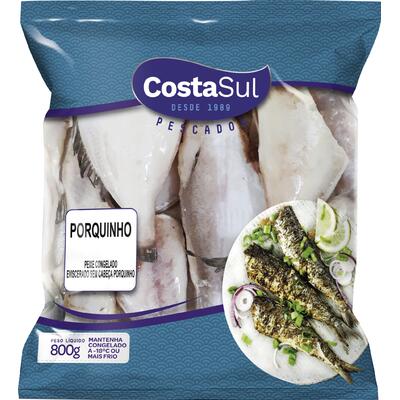 Peixe Porquinho Eviscerado Costa Sul Congelado 800g