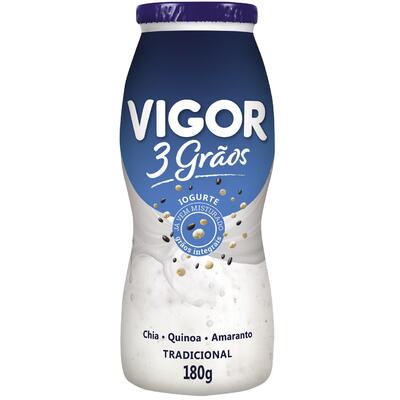 Iogurte 3 Grãos Vigor Tradicional 180g