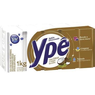 Sabão em Pedaço Ypê Coco e Aveia 5x200g