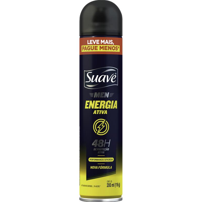 Desodorante Aerossol Suave Energia Ativa 200ml