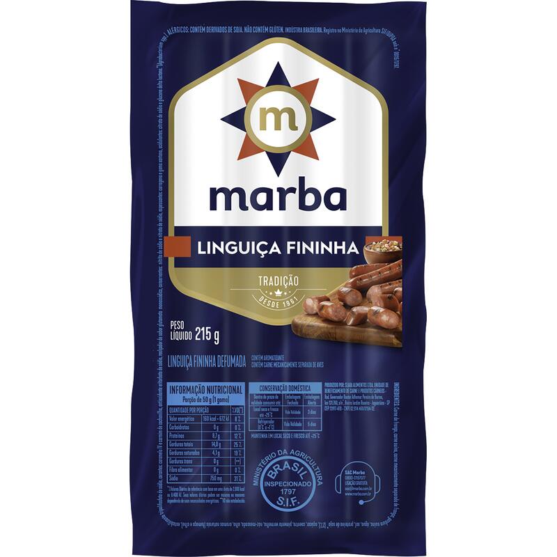 Linguiça Mista Marba Fininha 215g