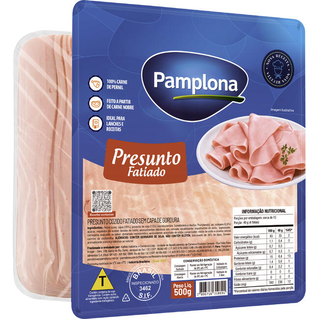 Presunto Pamplona Fatiado 500g