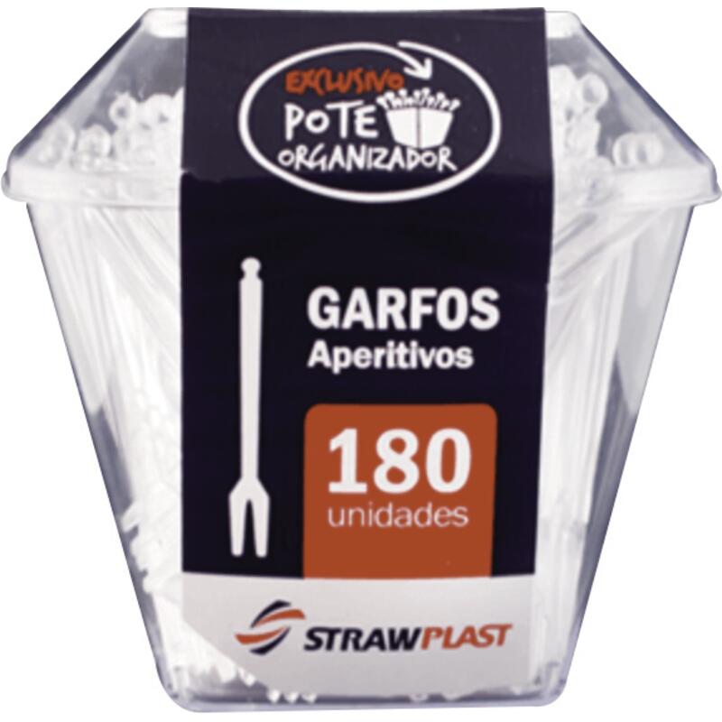 Garfo Aperitivo Strawplast Cristal 180 un