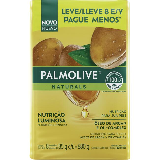 Sabonete Palmolive Naturals Nutrição Óleo de Argan e Oil-Complex 8x85g