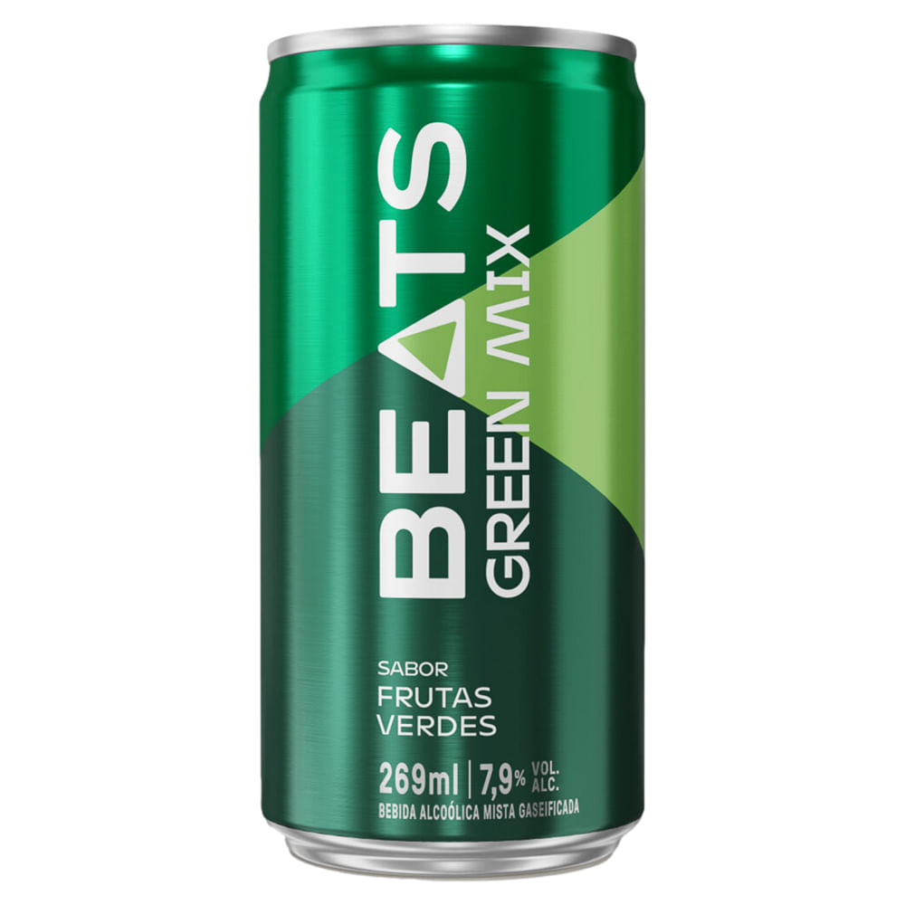 Bebida Mista Alcoólica Frutas Verdes Beats Green Mix Lata 269ml