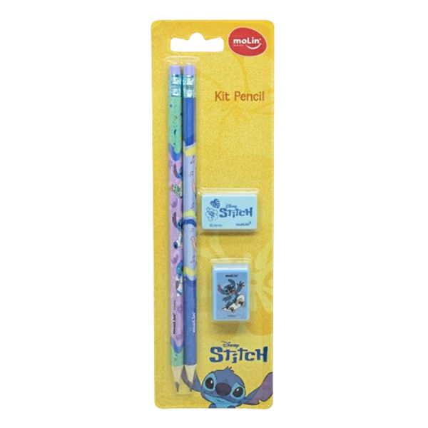Kit Pencil Molin Com 4 Unidades - Stitch - Ref. 31316