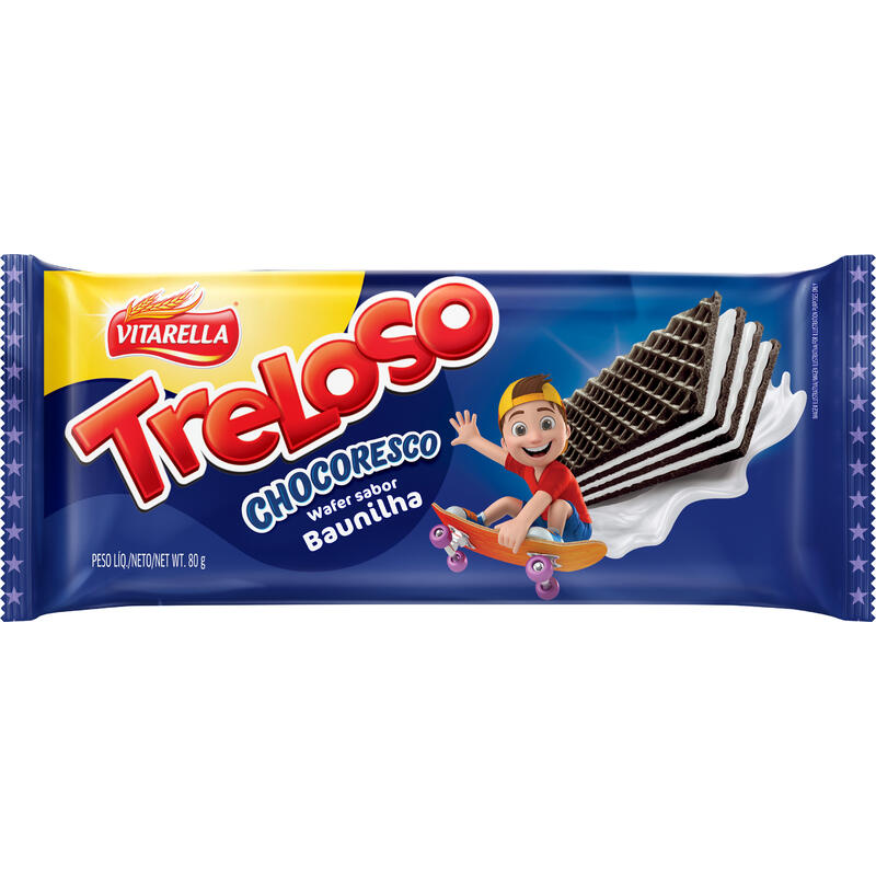 Biscoito Wafer Vitarella Chocoresco 80g