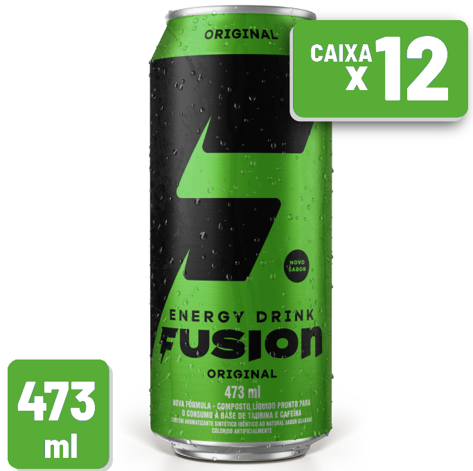Energético Fusion Lata 473ml Caixa c/ 12 un