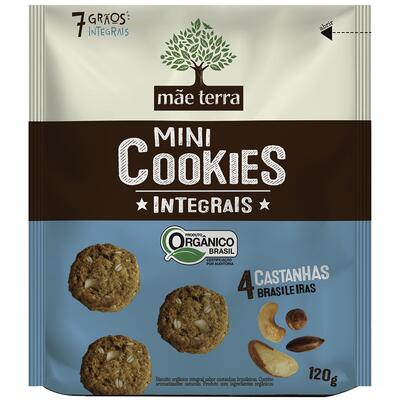 Biscoito Cookie Orgânico Terra Mãe Castanhas Brasil 120g