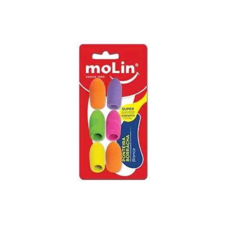 Borracha Ponteira Neon Molin C/6 Un