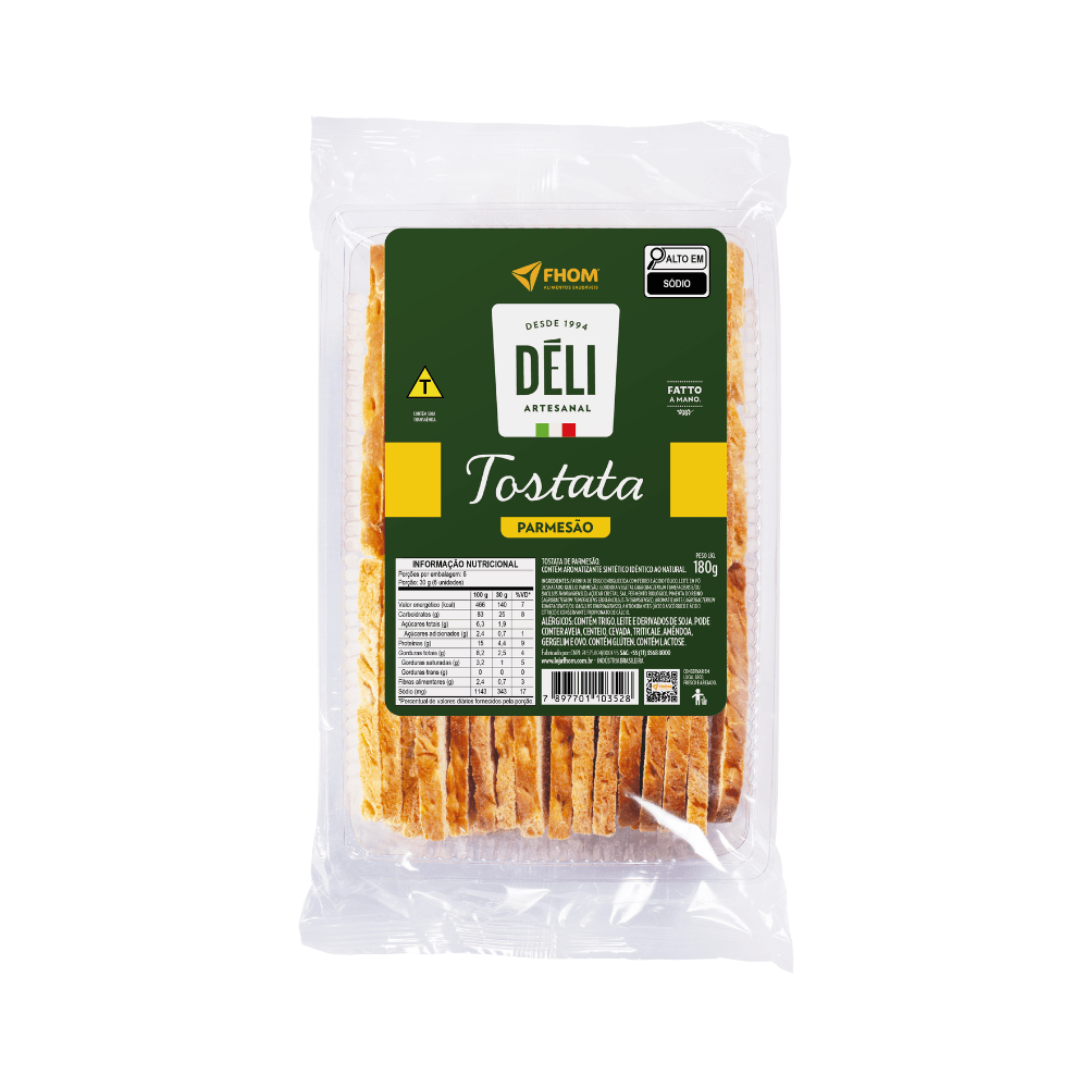 Tostata DÉLI Parmesão 180g