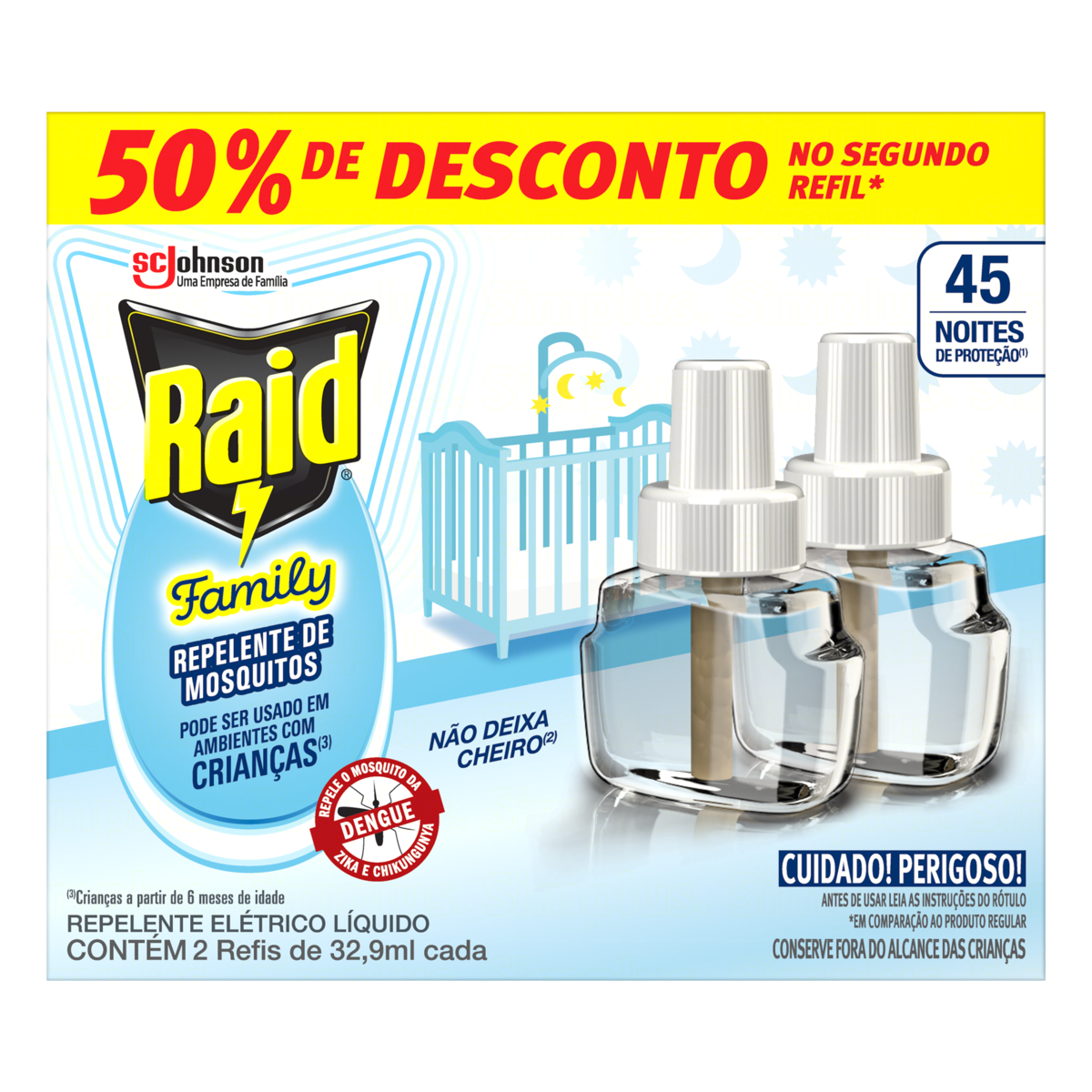 Refil Elétrico Raid Family 32.9ml Cada 50% De Desconto No Segundo Refil