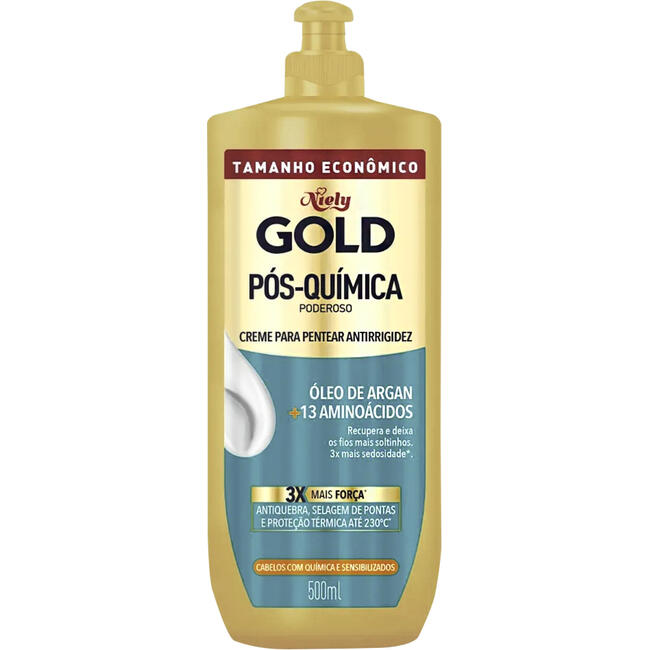Creme para Pentear NIELY GOLD Pós-Química 500ml Tamanho Econômico