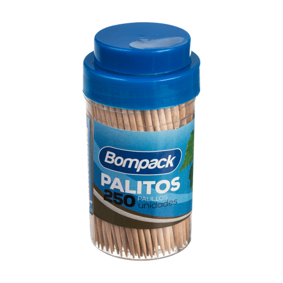 Palito de Dente BOMPACK com 250 unidades