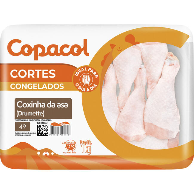 Coxinha da Asa de Frango Copacol Congelada 1kg