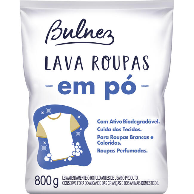 Lava Roupas em Pó Bulnez 800g