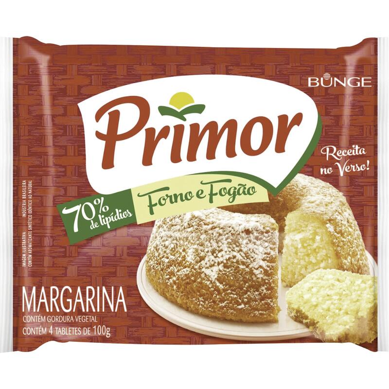 Margarina Primor Forno e Fogão 4x100g