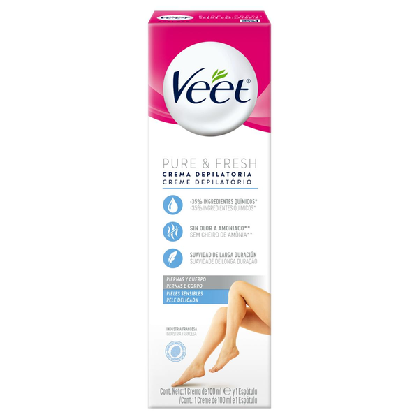 Creme Depilatório VEET Pure & Fresh Pele Delicada 100ml