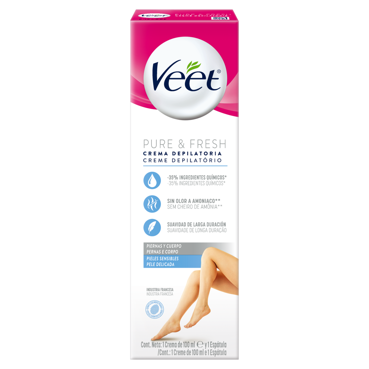 Creme Depilatório VEET Pure & Fresh Pele Delicada 100ml