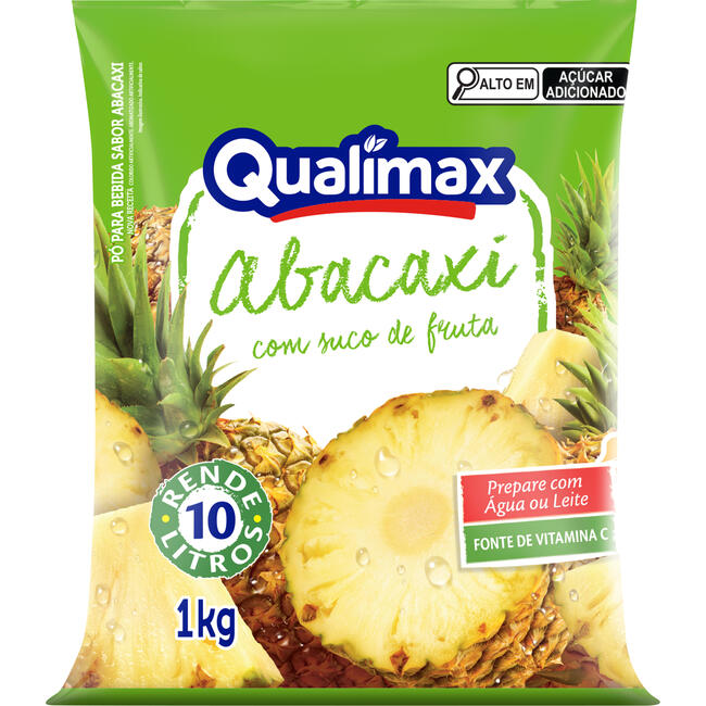 Refresco em Pó Qualimax Abacaxi 1kg