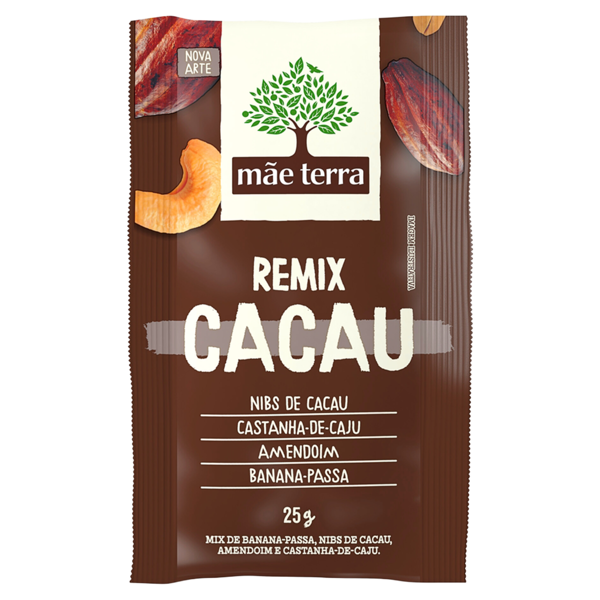 Snack Saudável Mãe Terra Remix Cacau 25g
