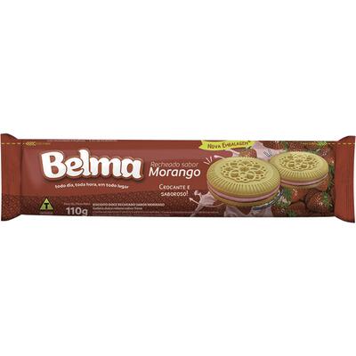 Biscoito Recheado Belma Morango 110g