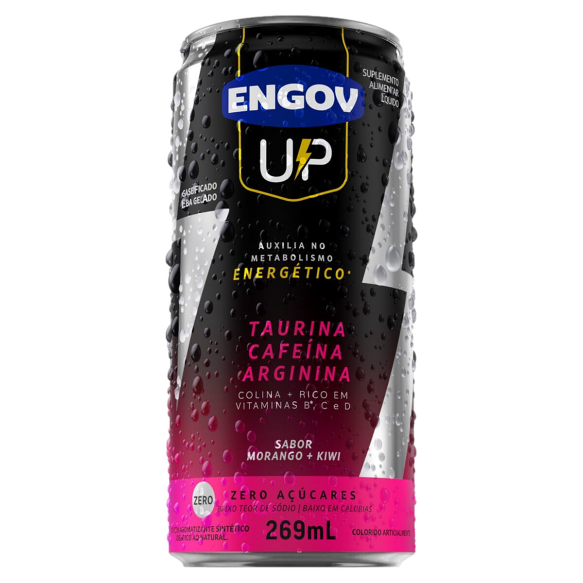 Energético Engov Up Morango e Kiwi Zero Açúcar 269ml