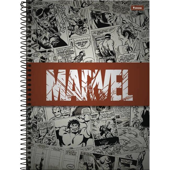 Caderno Espiral Foroni Marvel 240 folhas un