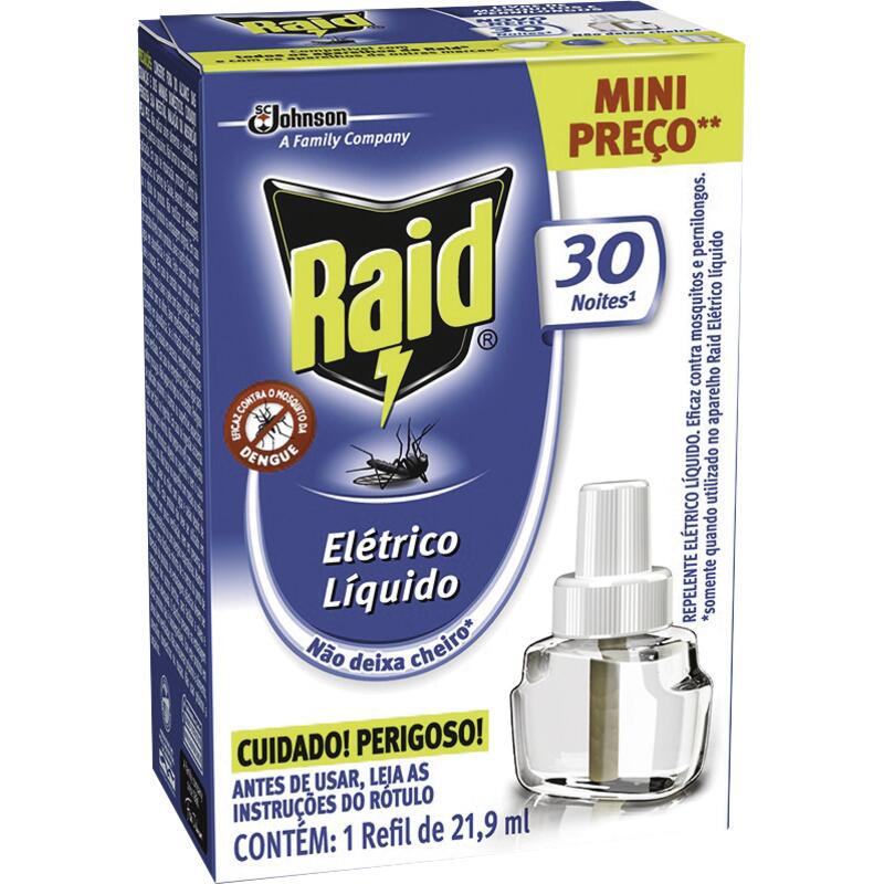 Inseticida Elétrico Raid 30 Noites 21,9ml