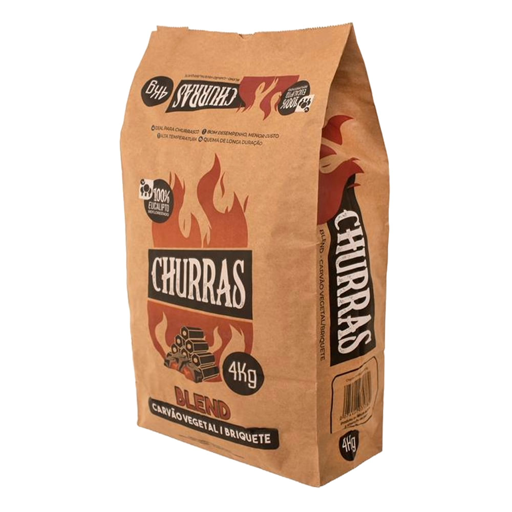 Carvão Churrasco Blend 4Kg