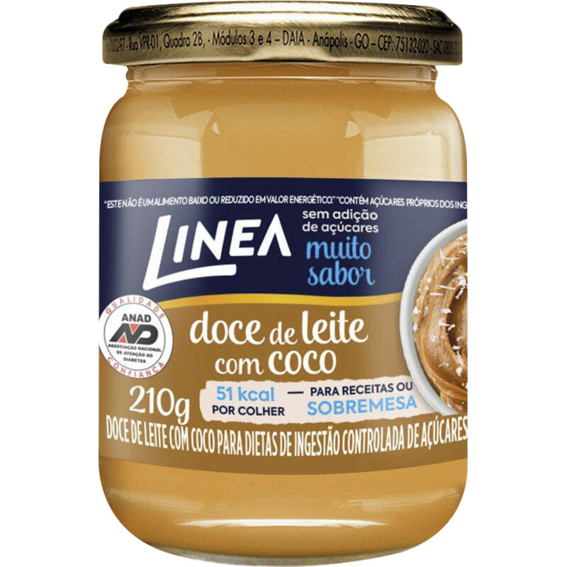 Doce de Leite com Coco Linea Zero Açúcar 210g