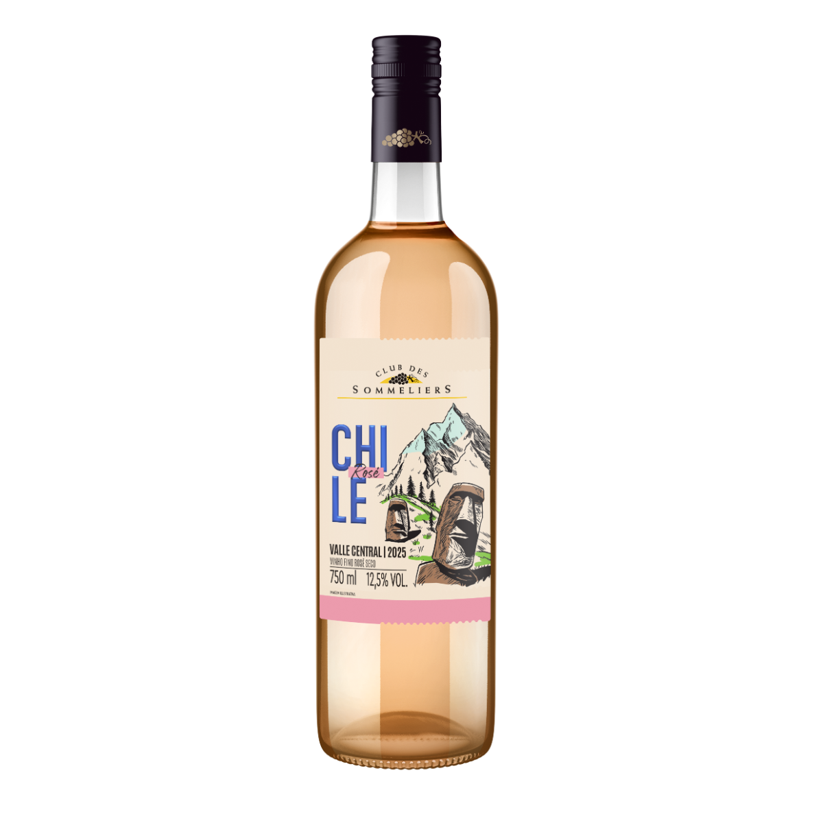 Vinho Rose Chileno Clube Des Sommeliers 750ml