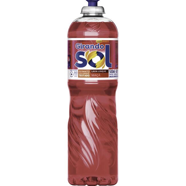Detergente Líquido Girando Sol Maçã 500ml