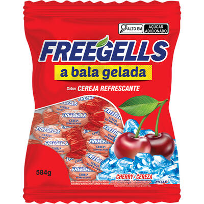 Bala Riclan Freegells Cereja 584g