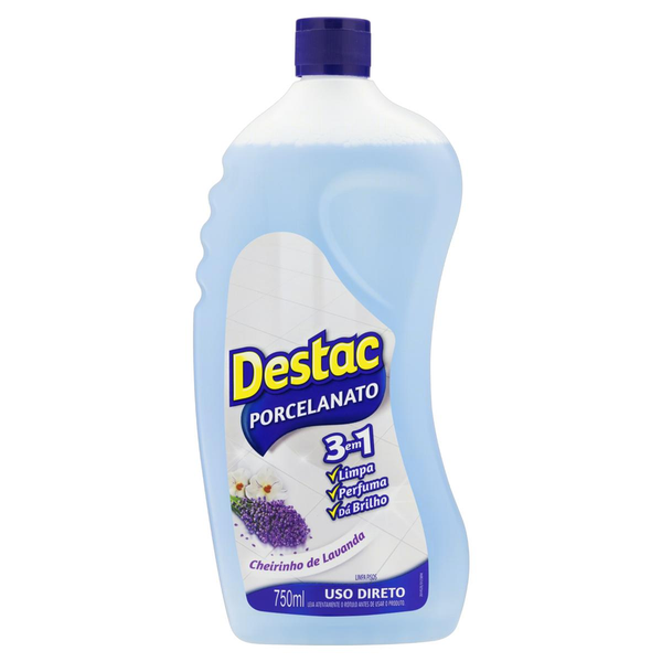 Limpa Piso Destac para Pisos Porcelanato Cerâmica Lavanda e Alfazema 750ml