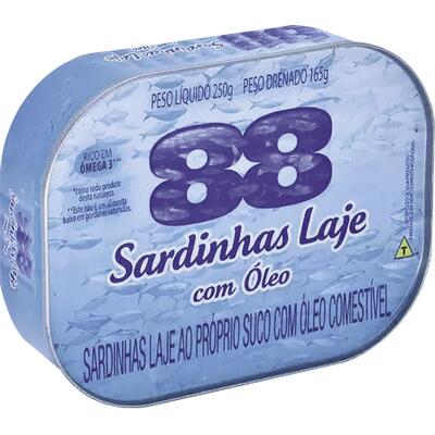 Sardinha Laje 88 Em óleo 165g