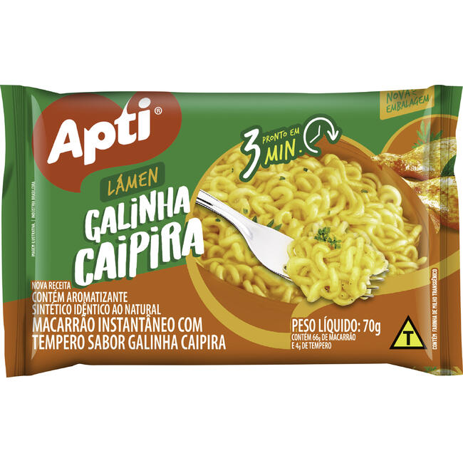Macarrão Instantâneo Apti Galinha Caipira 70g