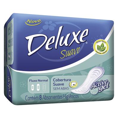 Absorvente Gel Deluxe Suave sem abas 8 un