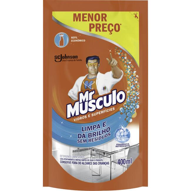 Refil para Limpador MR MÚSCULO Vidro 400ml